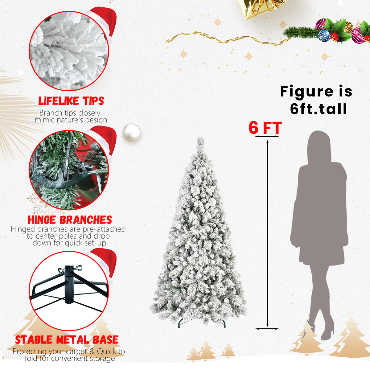 Flocked PVC Christmas Tree - product image 9