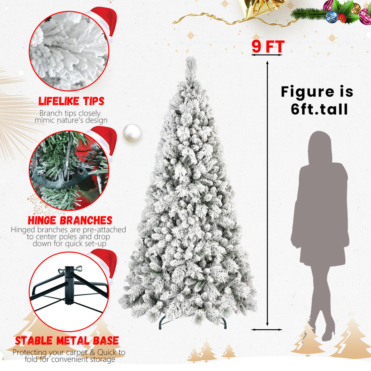 Flocked PVC Christmas Tree - product image 4