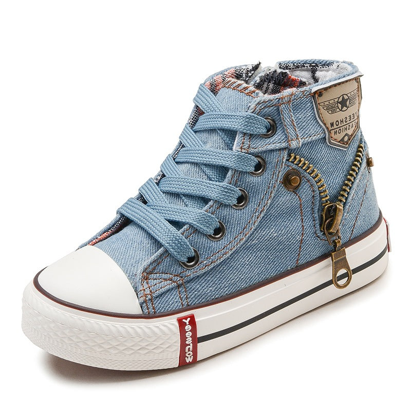 Kids' Breathable Denim Canvas Sneakers - product image 2