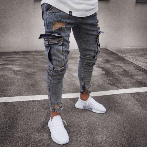 Cargo Hole Denim Jeans Men - product image 5