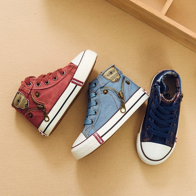 Kids' Breathable Denim Canvas Sneakers - product image 5