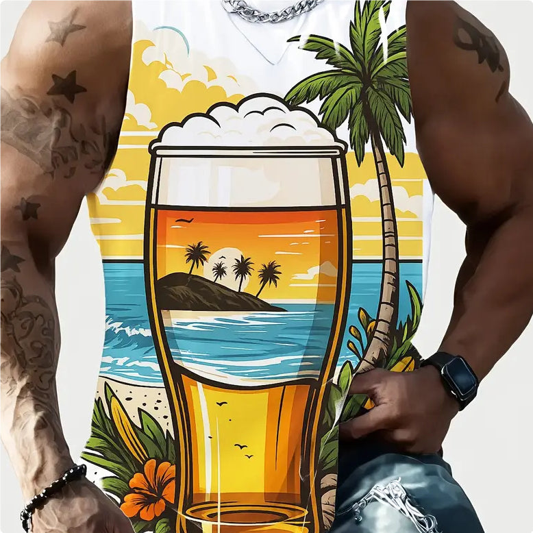 Printed Polyester Vest Top - S-2XL - image 14