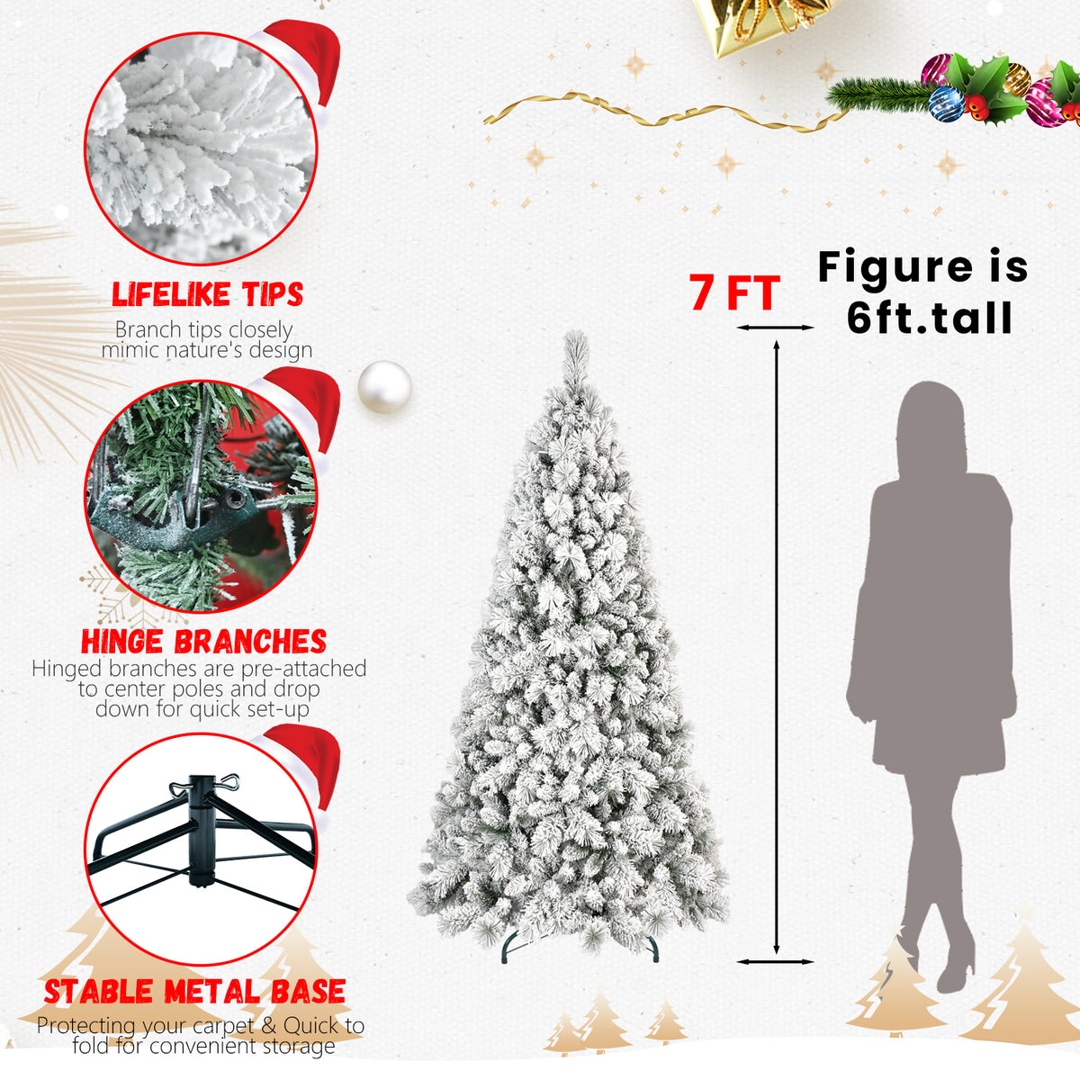 Flocked PVC Christmas Tree - product image 11