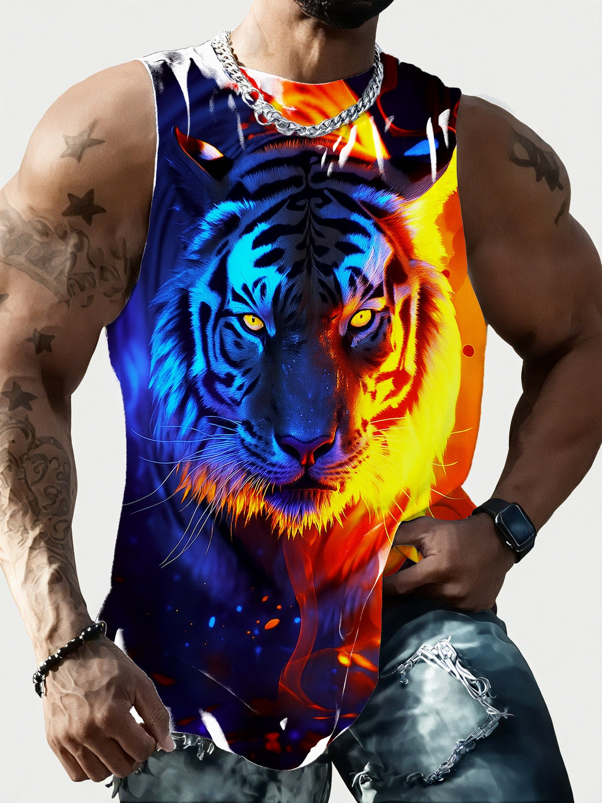 Printed Polyester Vest Top - S-2XL - image 4