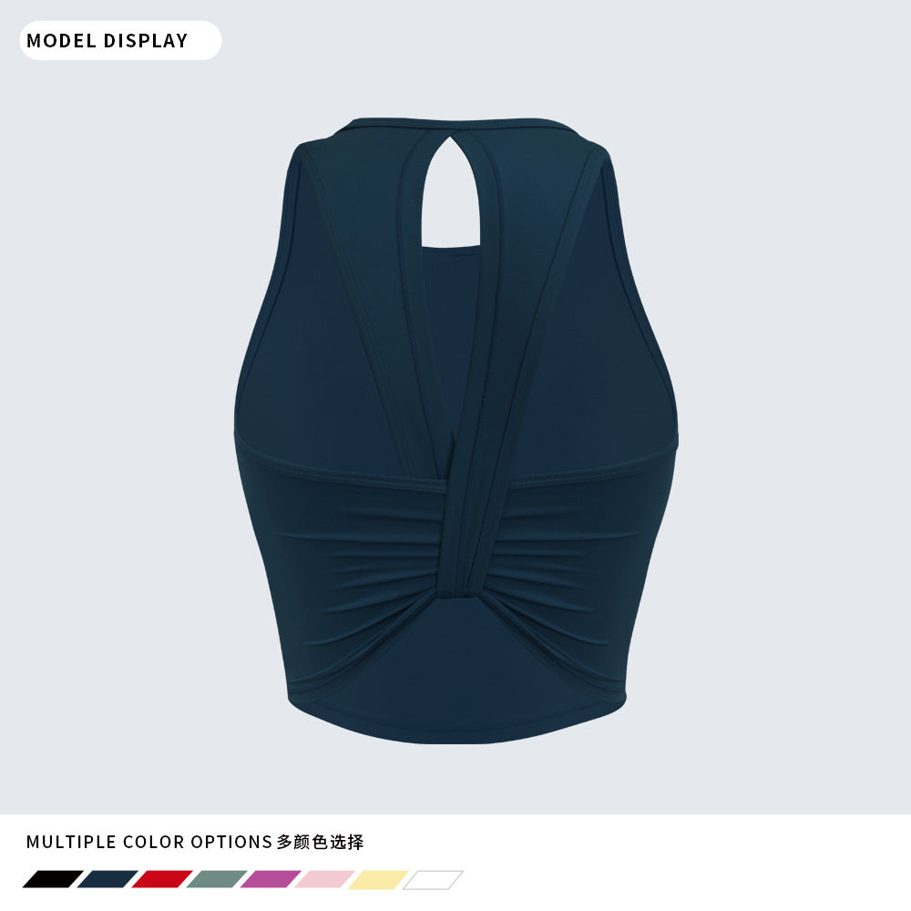 Women's Padded Back-Detail Yoga Sports Bra - product image 7
