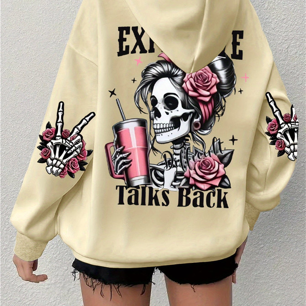 Retro Skull Graphic Long-Sleeve Sweatshirt - product image 4