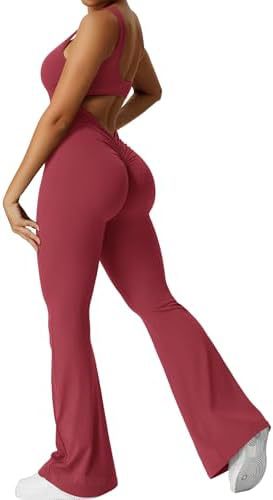 Sleeveless Flare Yoga Jumpsuit – Women’s High-Stretch Wide Leg Activewear - product image 18