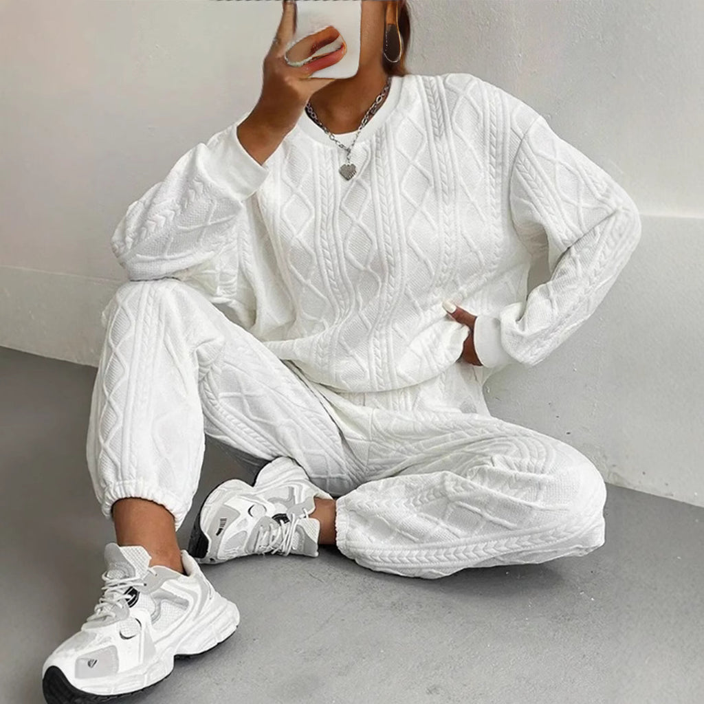 Women’s Twist-Detail Long-Sleeve Top & Leggings Set - product image 1