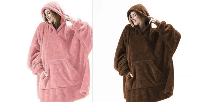Oversized Wearable Blanket Hoodie – Double-Sided Fleece Sweatshirt - product image 10