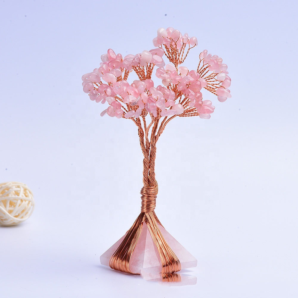 Natural Crystal Lucky Fortune Tree with Amethyst Pyramid Base - product image 6