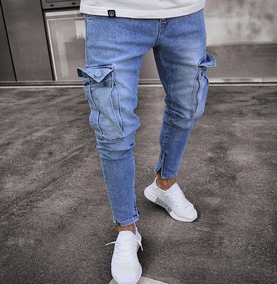 Cargo Hole Denim Jeans Men - product image 2