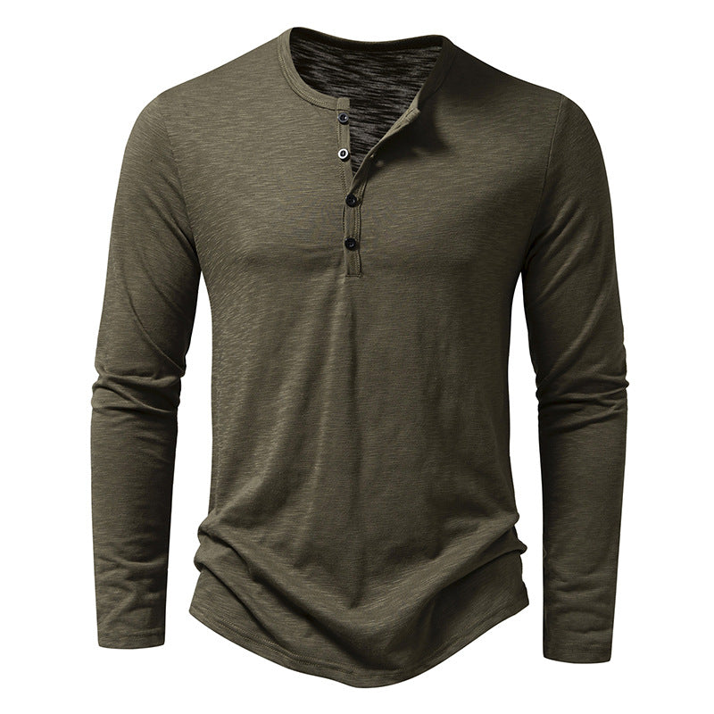 Men's Casual Long-Sleeve Button Pullover Top - product image 3