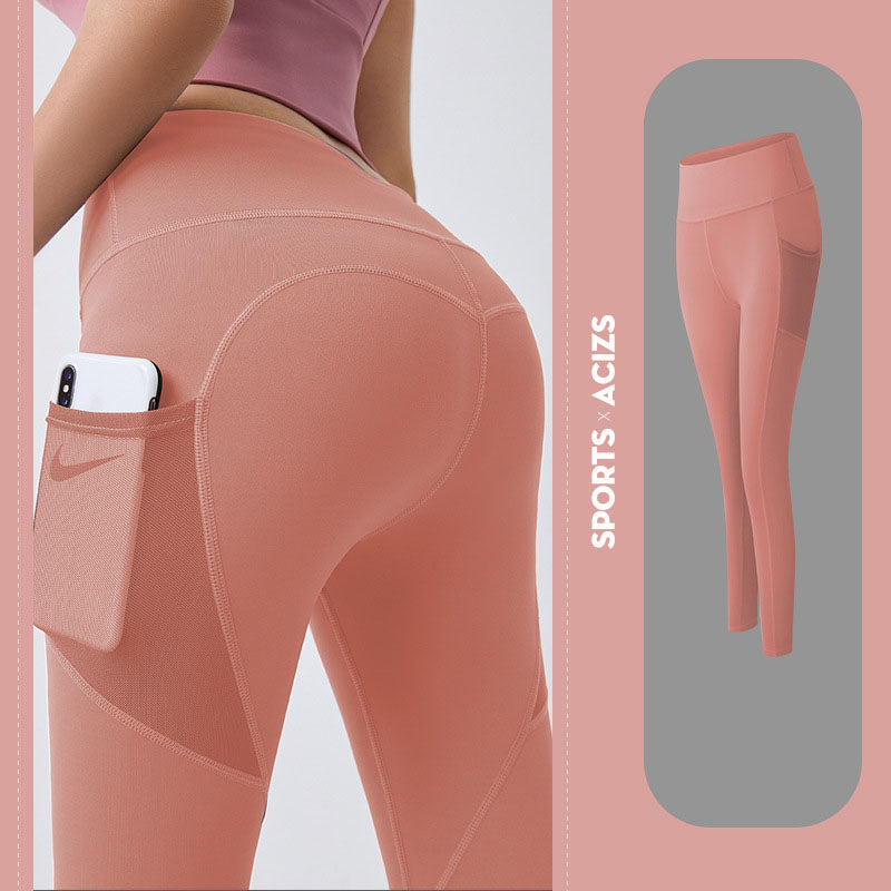 High-Waist Yoga Pants with Pocket – Tummy Control Gym Leggings - product image 9