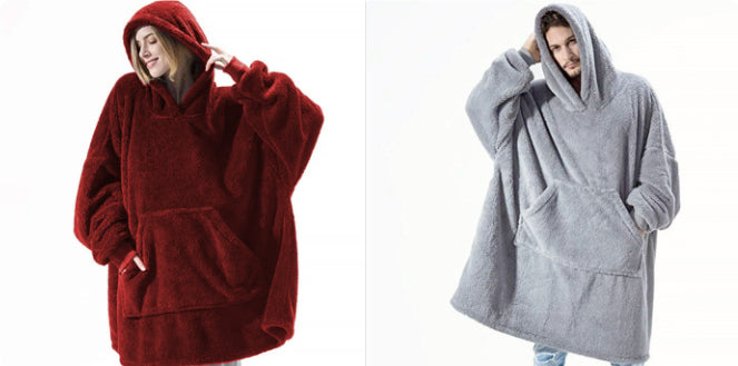 Oversized Wearable Blanket Hoodie – Double-Sided Fleece Sweatshirt - product image 31