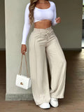 Women's High-Waist Drawstring Wide-Leg Pants - product image 14
