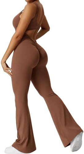 Sleeveless Flare Yoga Jumpsuit – Women’s High-Stretch Wide Leg Activewear - product image 4