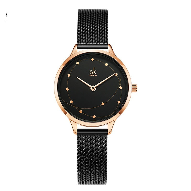 Women's Minimalist Quartz Watch with Faux Leather Strap - product image 2