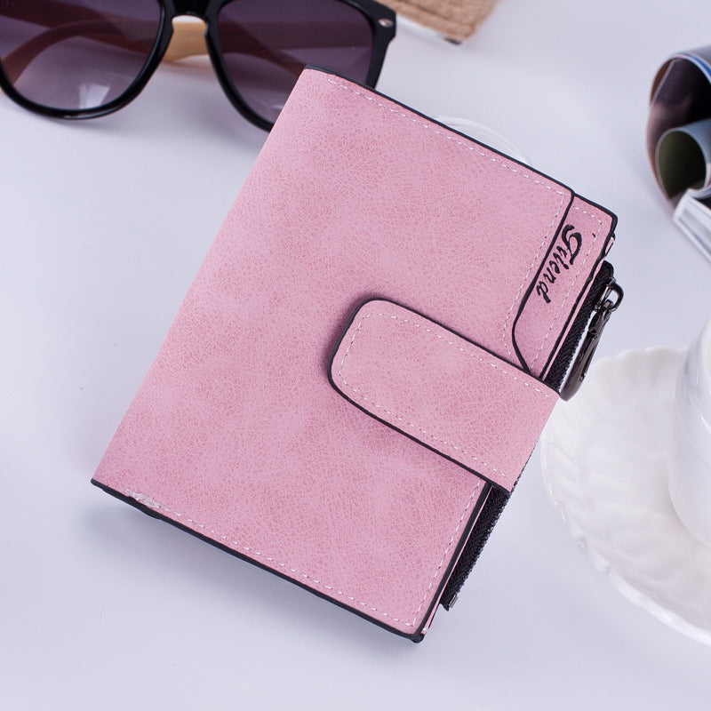 Vintage Snap-Closure Women's Short Wallet