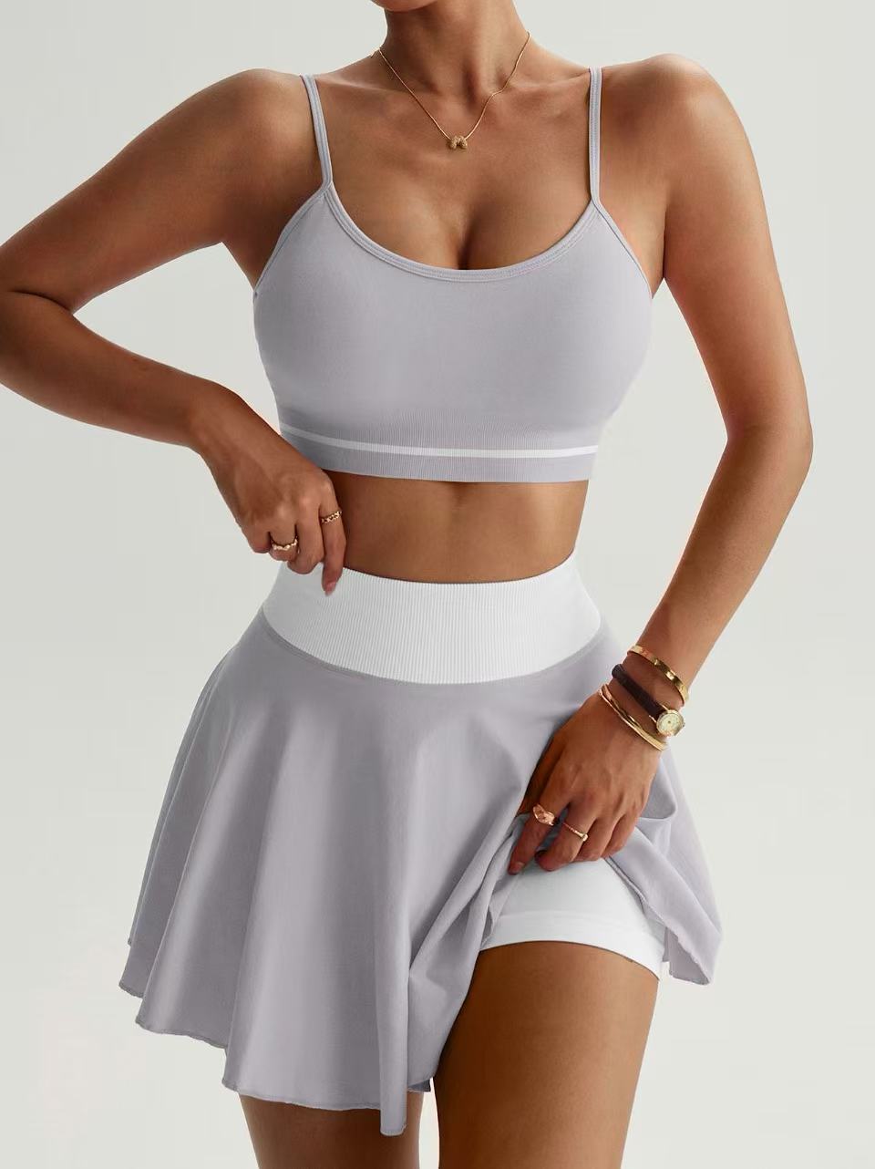 Women's 2-Piece Tennis Skort Set with Sports Bra - product image 13
