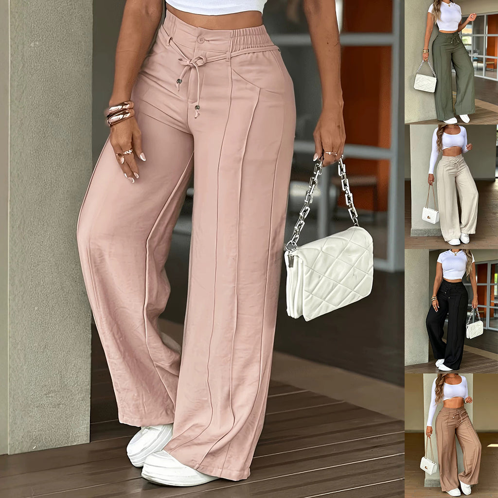 Women's High-Waist Drawstring Wide-Leg Pants - product image 1