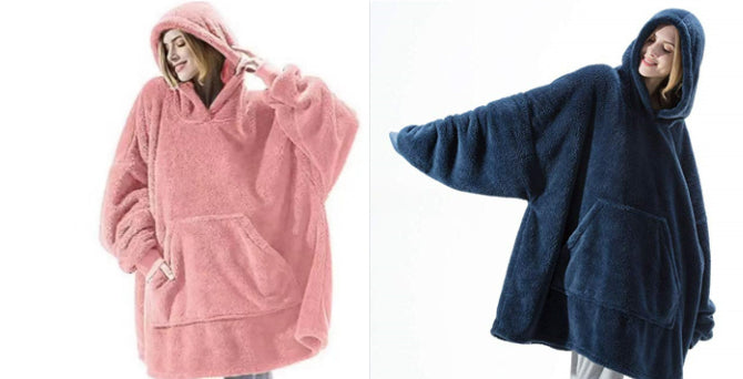 Oversized Wearable Blanket Hoodie – Double-Sided Fleece Sweatshirt - product image 32