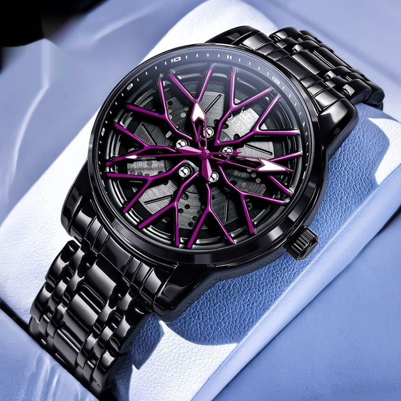 Men's Steel Band Quartz Watch – Bold Dial Colorways - product image 4
