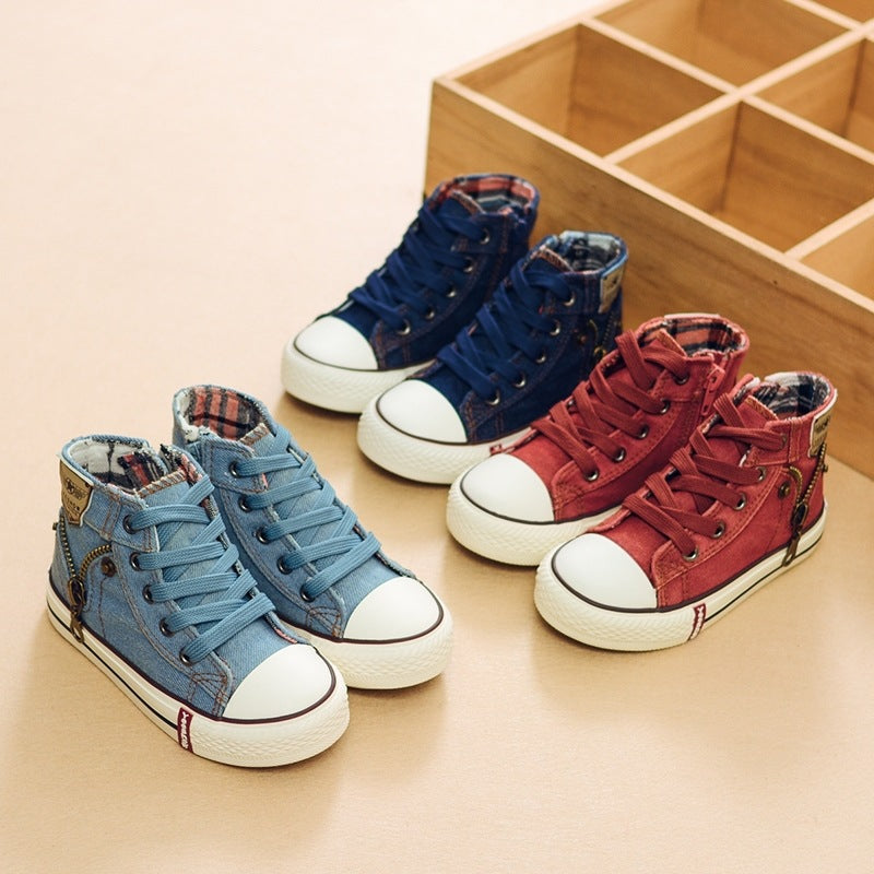 Kids' Breathable Denim Canvas Sneakers - product image 1