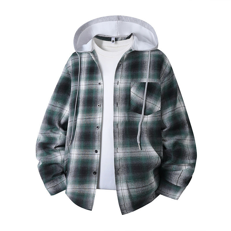 Unisex Plaid Long-Sleeve Shirt, Relaxed Fit - product image 1