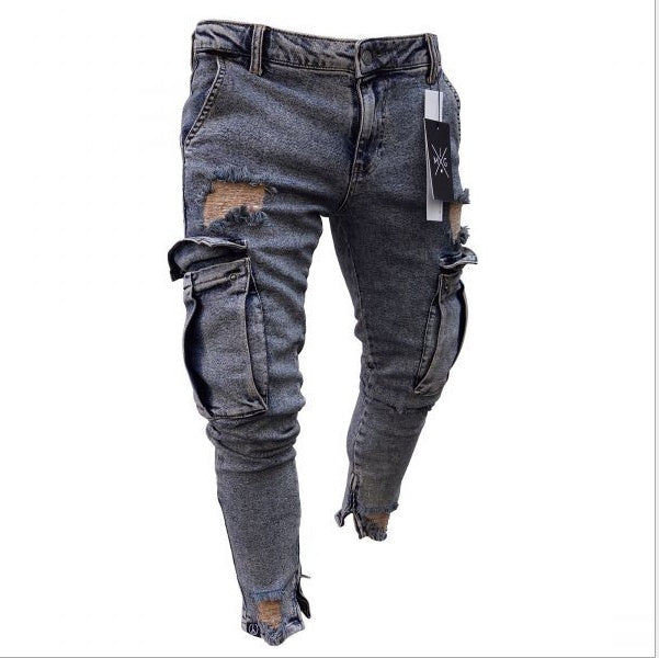 Cargo Hole Denim Jeans Men - product image 4