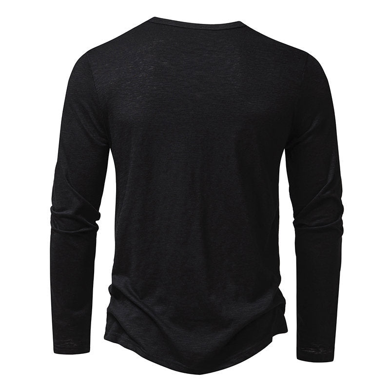 Men's Casual Long-Sleeve Button Pullover Top - product image 4