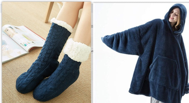 Oversized Wearable Blanket Hoodie – Double-Sided Fleece Sweatshirt - product image 42