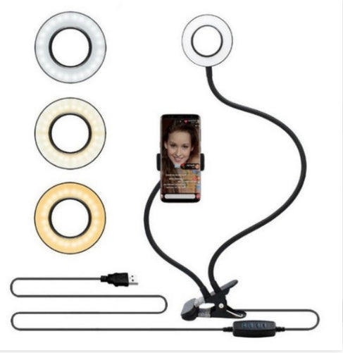 LED Selfie Ring Light with Desk Clamp & Phone Holder - product image 5