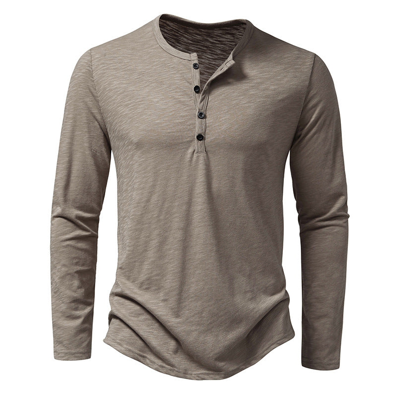 Men's Casual Long-Sleeve Button Pullover Top - product image 7