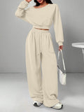 Women's One-Shoulder 2-Piece Sweatshirt and Trousers Set - product image 10