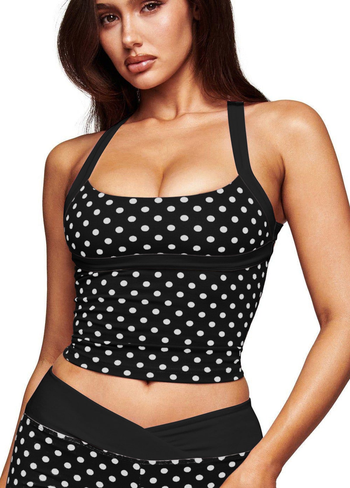 Polka Dot Halter Neck Two-Piece Activewear Set - product image 6