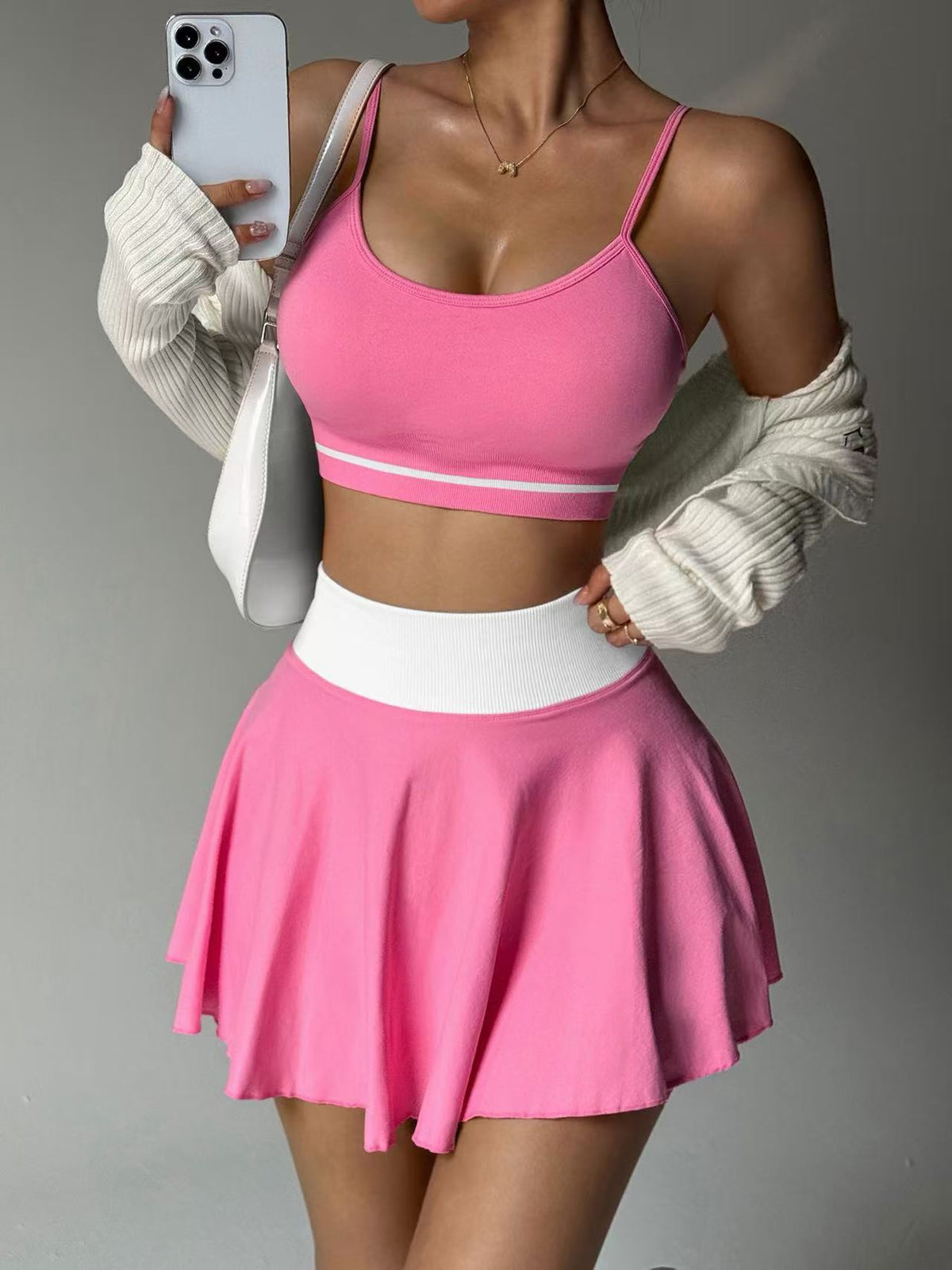 Women's 2-Piece Tennis Skort Set with Sports Bra - product image 14