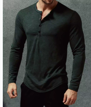 Men's Casual Long-Sleeve Button Pullover Top - product image 9