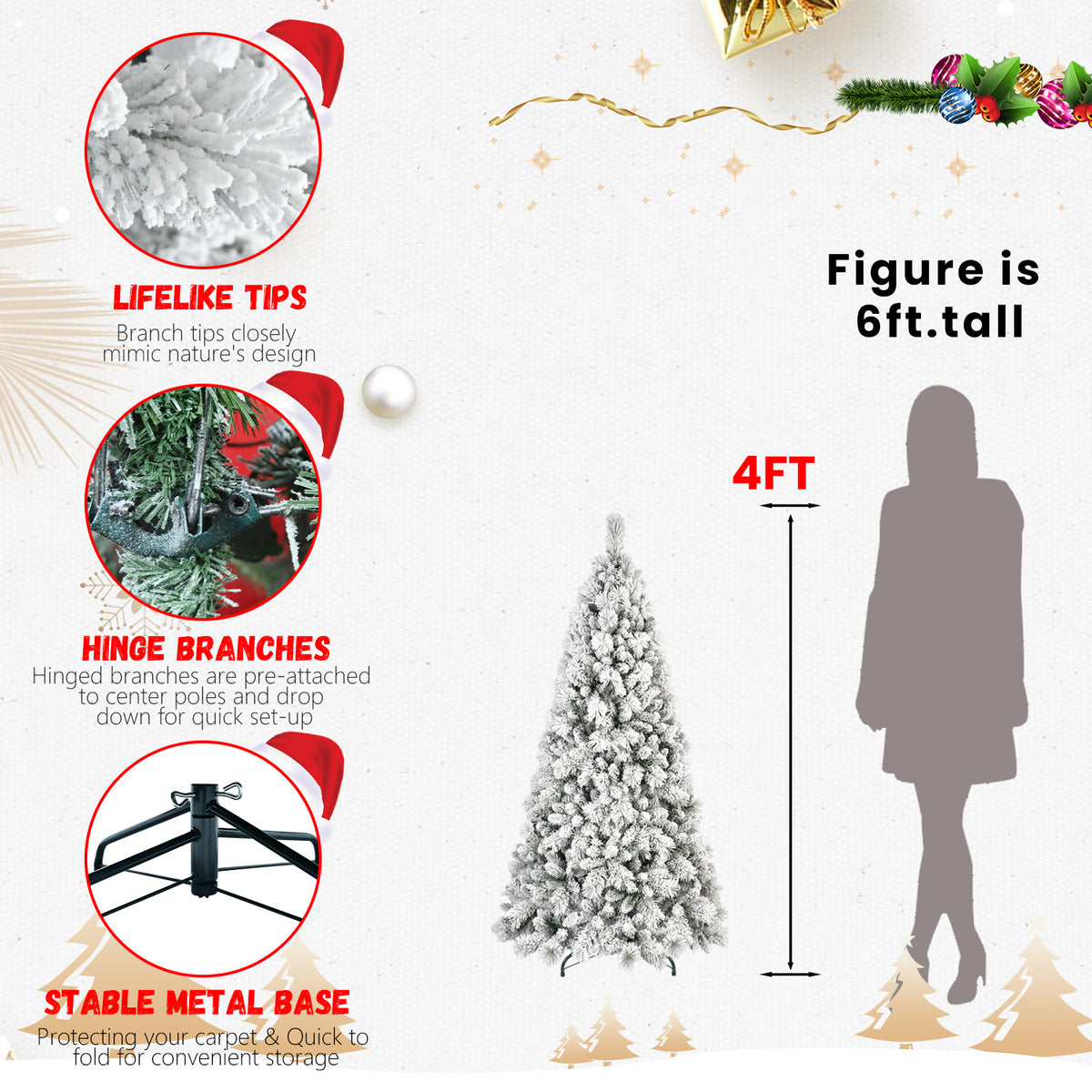 Flocked PVC Christmas Tree - product image 8