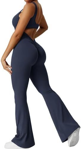 Sleeveless Flare Yoga Jumpsuit – Women’s High-Stretch Wide Leg Activewear - product image 8