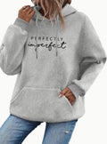 European And American Women's Autumn And Winter Letter Printed Kangaroo Pocket Hoodie - product image 2
