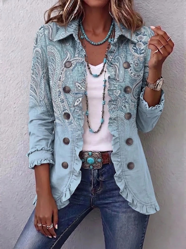 Women's Ruffled Knit Cardigan Sweater - product image 4