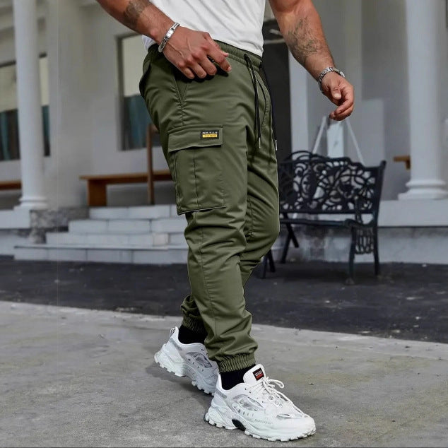 Men's Drawstring Cropped Cargo Pants - image 2