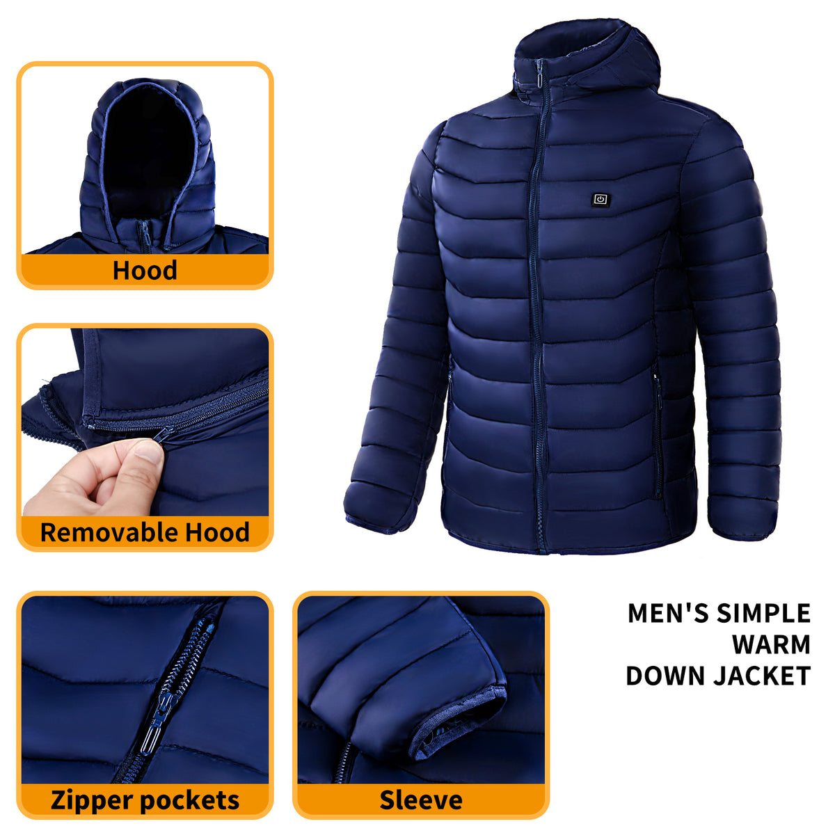 Hooded Heated Puffer Jacket - Battery Not Included - image 2