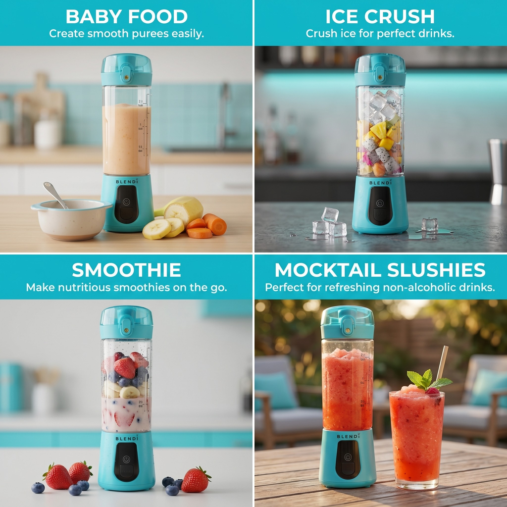 BLENDi Pro+ Portable Blender – 120W, 17oz, Crushes Ice, USB-C Rechargeable