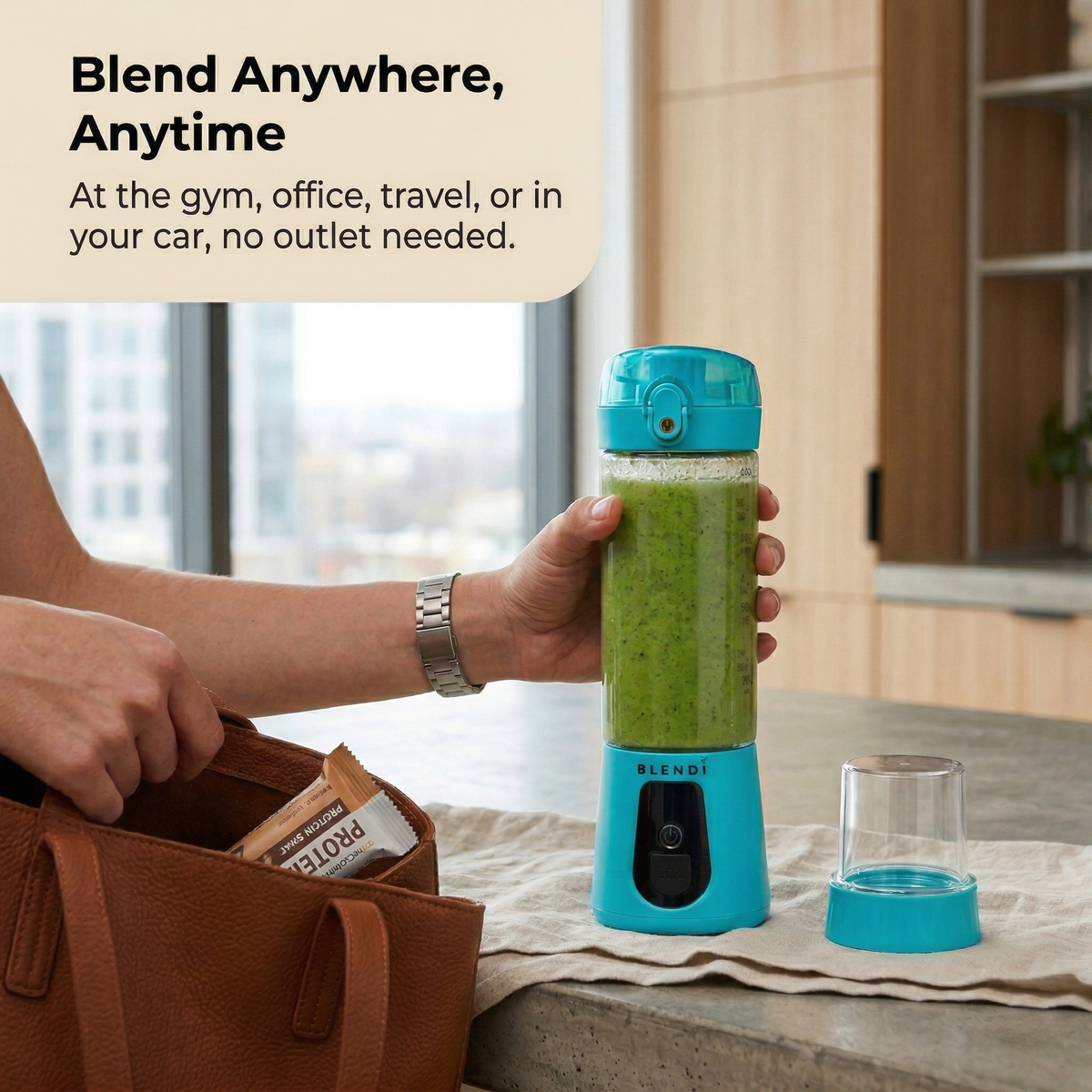 BLENDi Pro+ Portable Blender – 120W, 17oz, Crushes Ice, USB-C Rechargeable