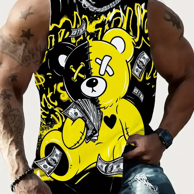 Printed Polyester Vest Top - S-2XL - image 5