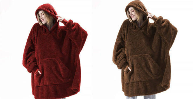 Oversized Wearable Blanket Hoodie – Double-Sided Fleece Sweatshirt - product image 29