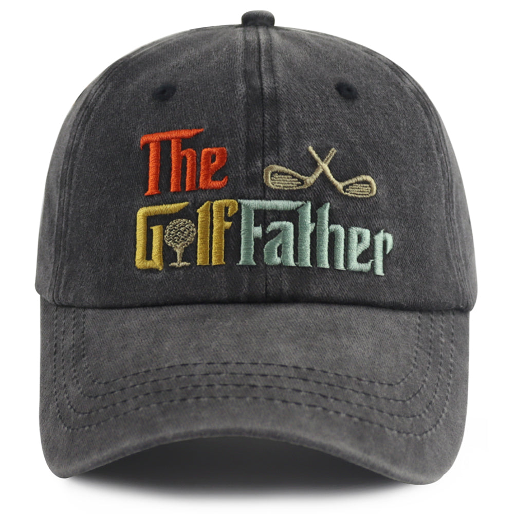 Golf Father Adjustable Baseball Cap - Grey - image 2