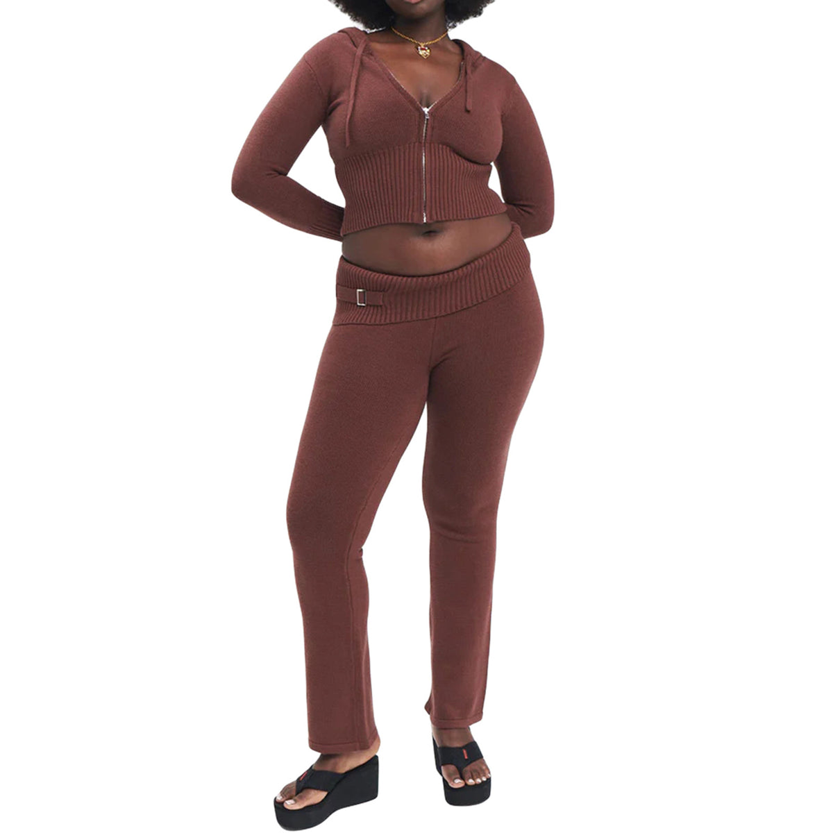 Women's Zip-Up Hoodie and Pants Set - view 8