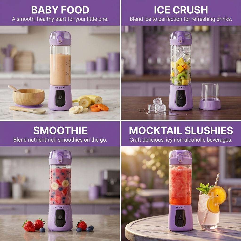 BLENDi Pro+ Portable Blender – 120W, 17oz, Crushes Ice, USB-C Rechargeable